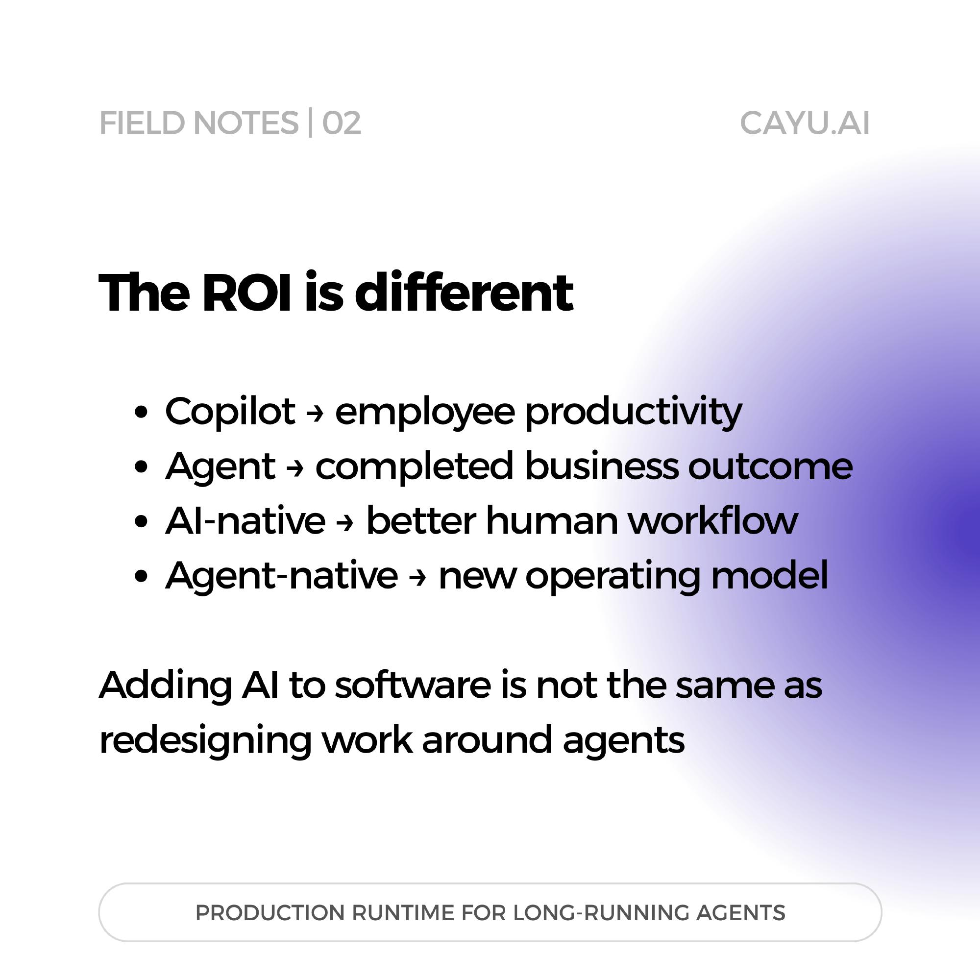 Measure copilots by employee productivity and agents by the outcome of the job they own.